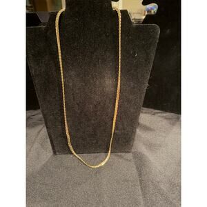 Merlite Brand gold toned herringbone 22” necklace